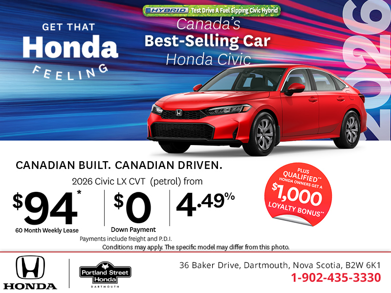 Get the 2026 Honda Civic!
