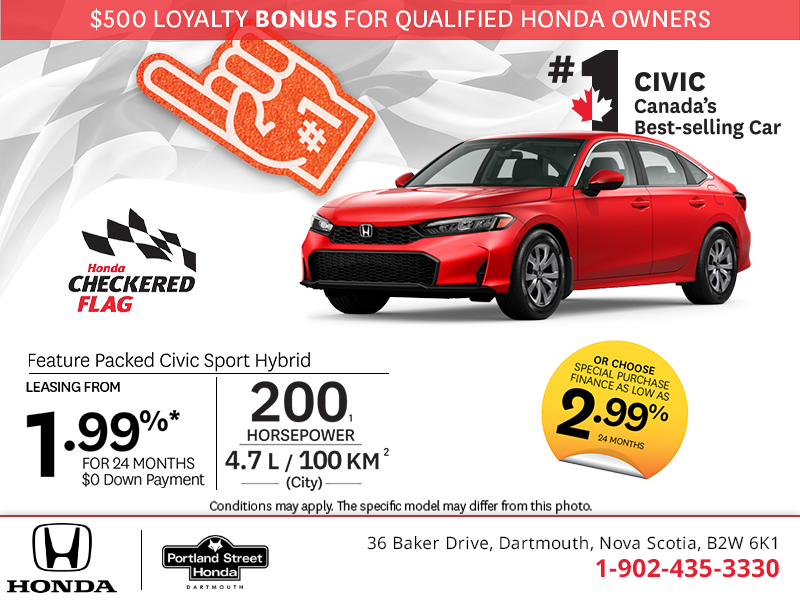 Get the 2026 Honda Civic Sport Hybrid!