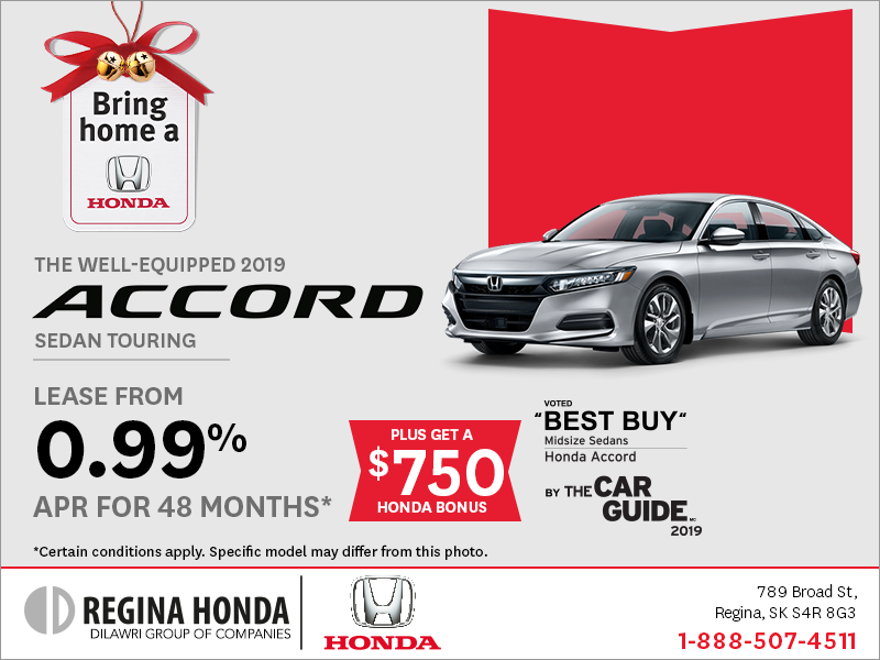 Regina Honda Lease The 2019 Honda Accord Sedan Today