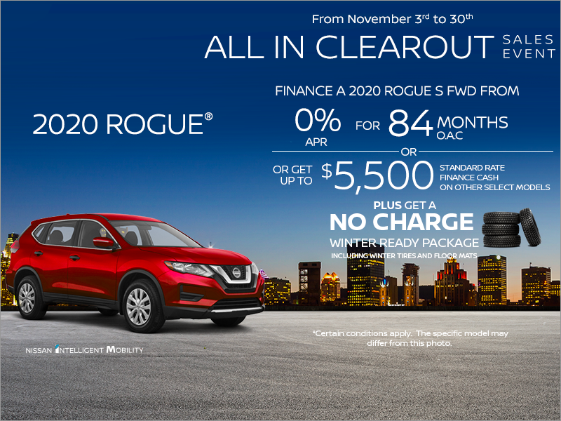 Get the 2020 Nissan Rogue Today!