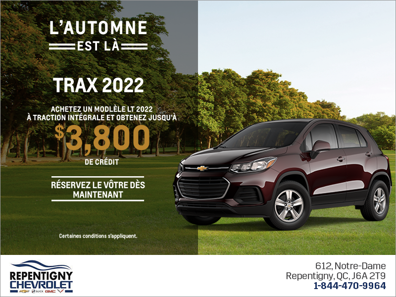 Le Chevrolet Trax 2022