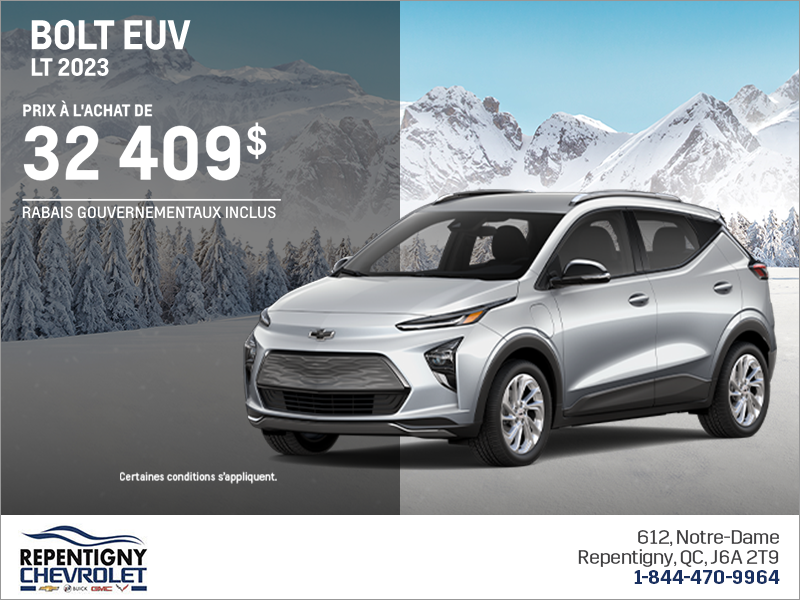 Procurez-vous le Chevrolet Bolt EV 2023!