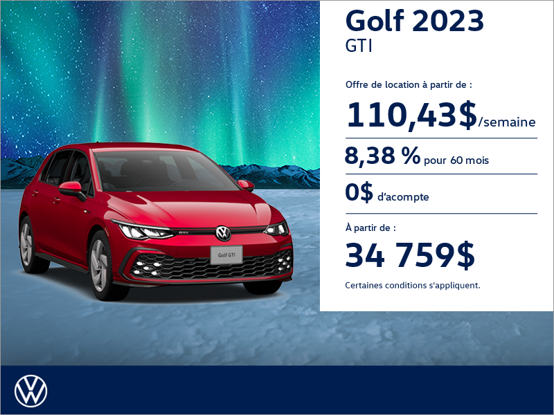 Procurezvous la Golf GTI 2023 Leblanc VW MontLaurier