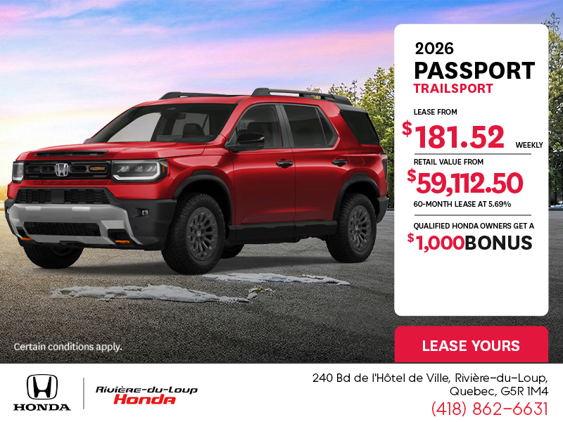 Get the 2026 Honda Passport!