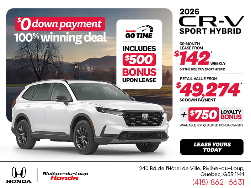 Get the 2026 Honda CR-V Hybrid!