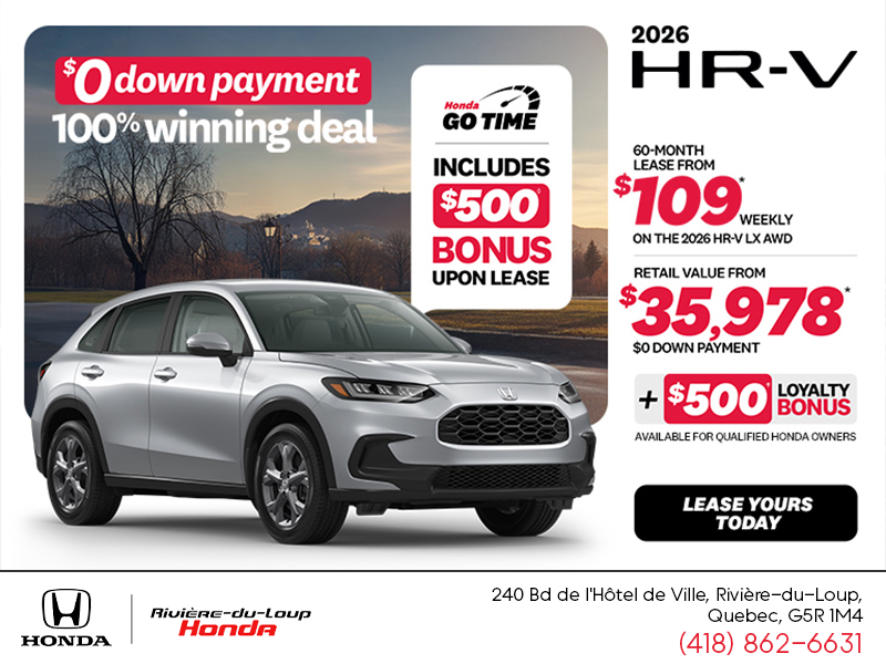 Get the 2026 Honda HR-V!