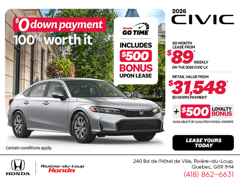 Get the 2026 Honda Civic!