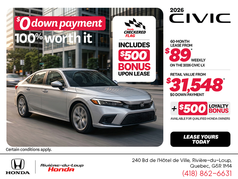 Get the 2026 Honda Civic!