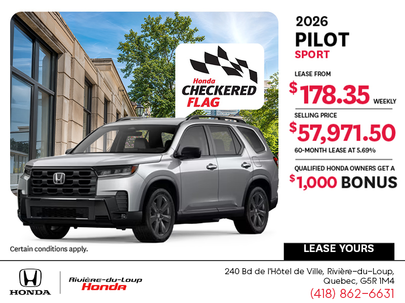 Get the 2026 Honda Pilot!