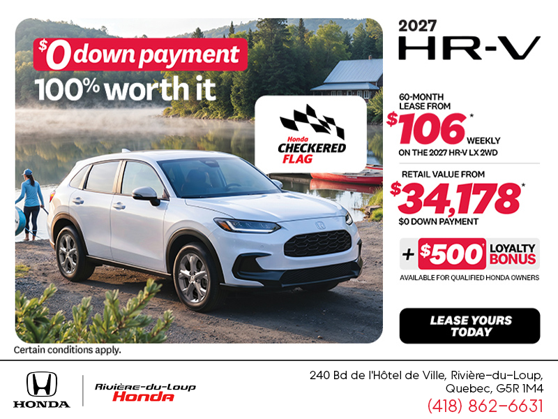 Get the 2027 Honda HR-V!