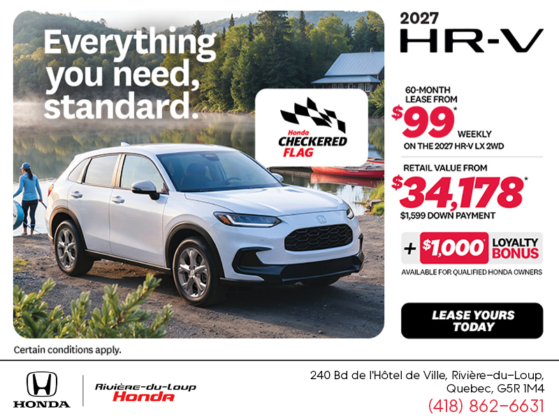 Get the 2027 Honda HR-V!