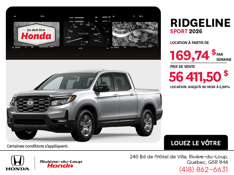 Honda Ridgeline 2026