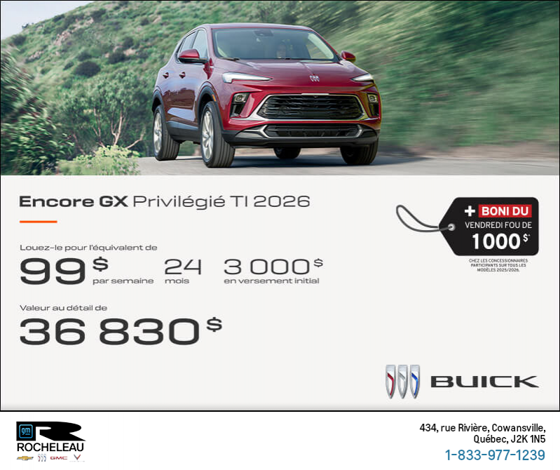 Procurez-vous le Buick Encore GX 2026