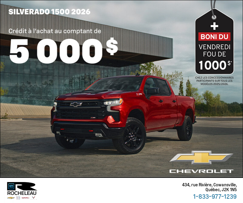 Procurez-vous le Chevrolet Silverado 1500 2026