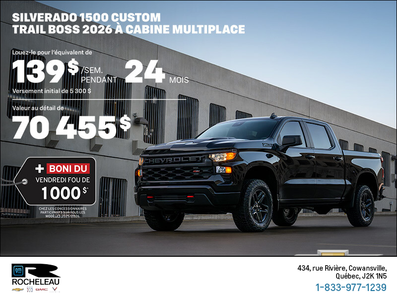 Procurez-vous le Chevrolet Silverado 1500 2026