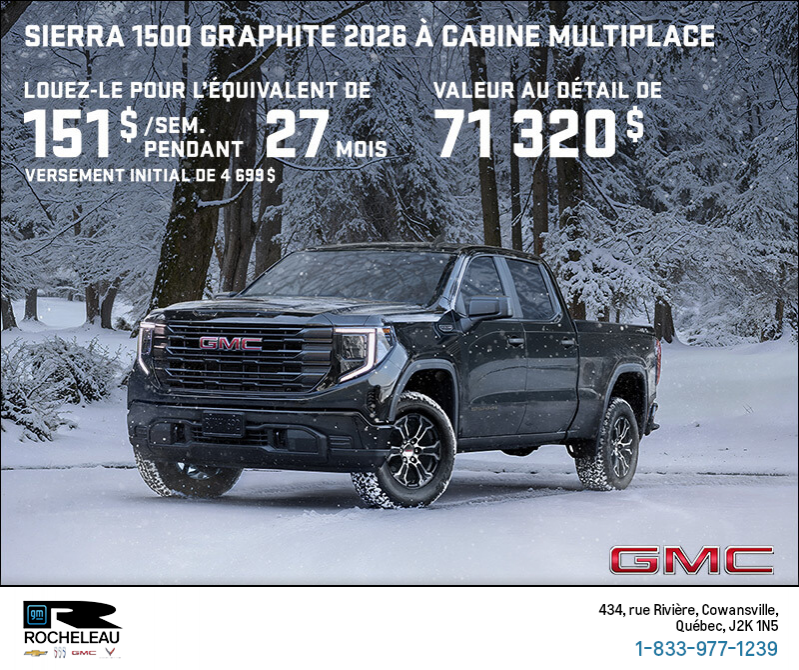 Le GMC Sierra 1500 2026 Graphite