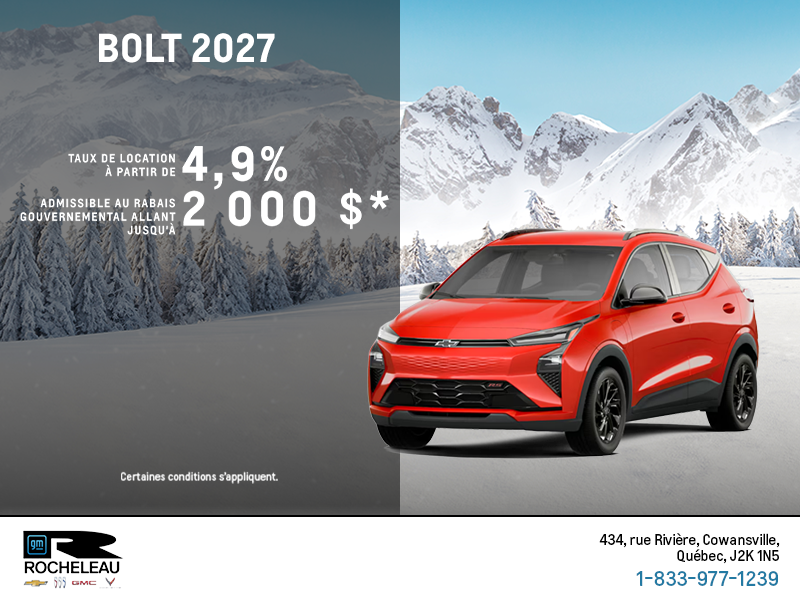 Procurez-vous le Chevrolet Bolt 2027