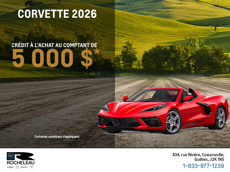 Procurez-vous le Chevrolet Corvette 2026
