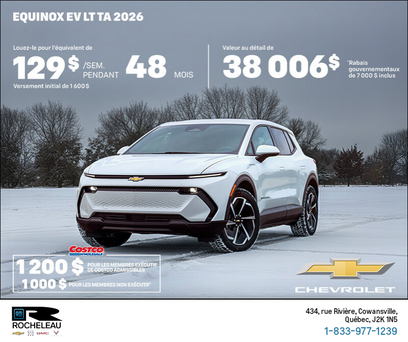 Procurez-vous le Chevrolet Equinox EV 2026