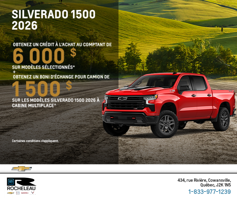Procurez-vous le Chevrolet Silverado 1500 2026