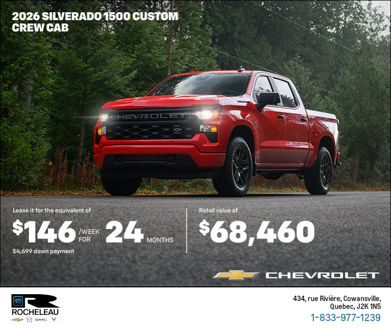 Get the 2026 Chevrolet Silverado 1500 Crew Cab