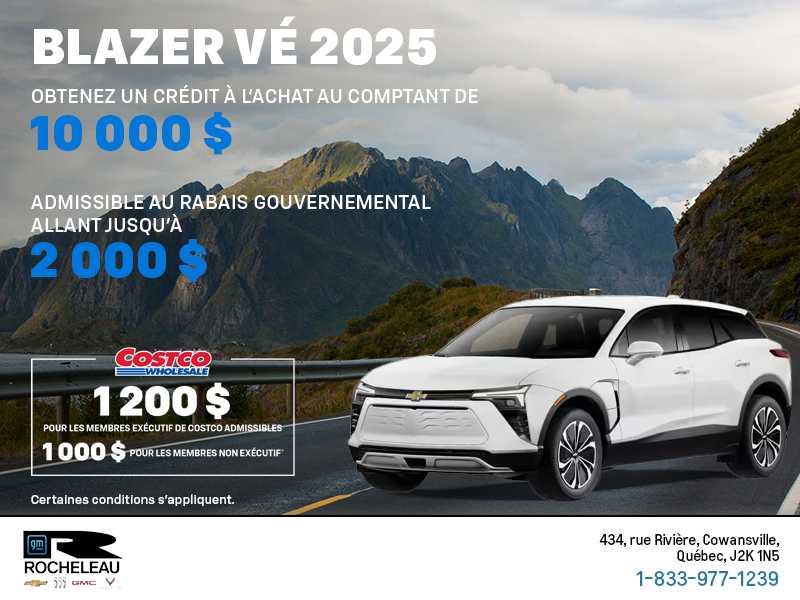 Procurez-vous le Chevrolet Blazer VÉ 2025