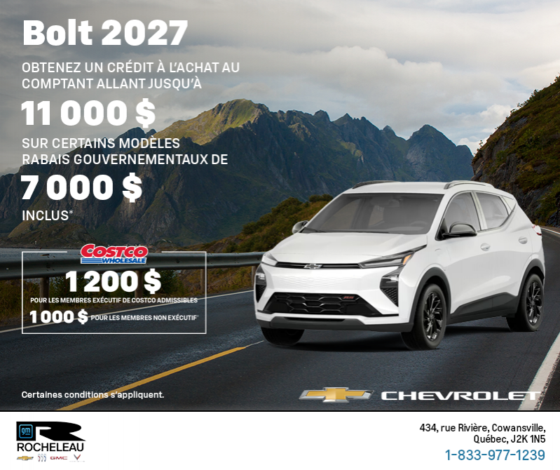Procurez-vous le Chevrolet Bolt 2027