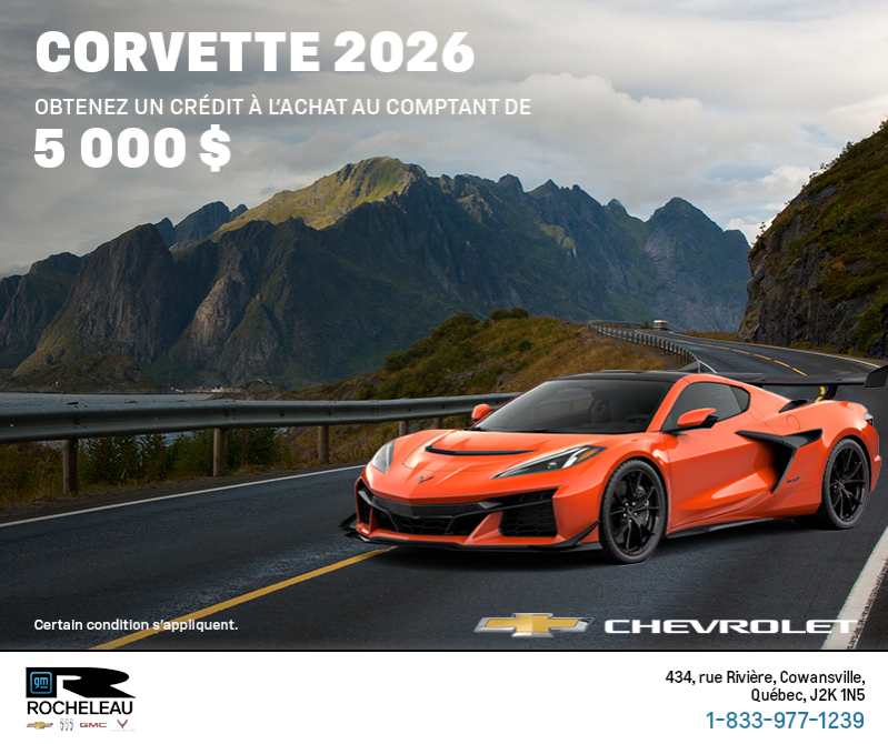 Procurez-vous le Chevrolet Corvette 2026