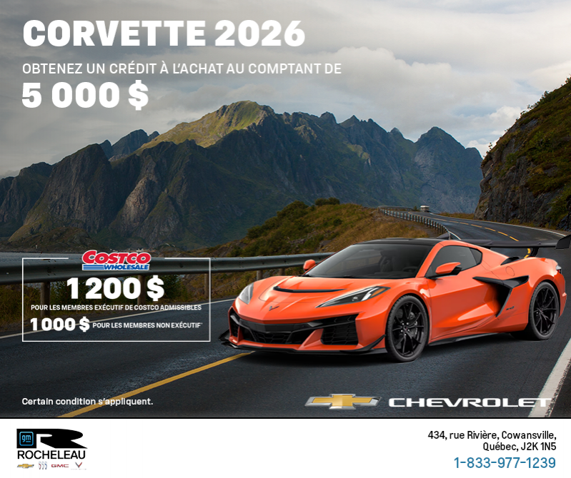 Procurez-vous le Chevrolet Corvette 2026