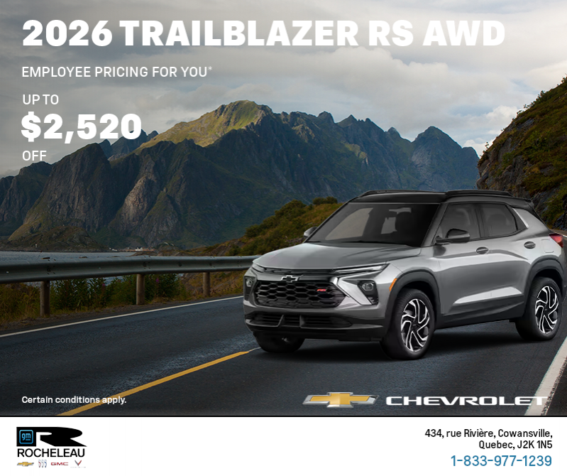 Get the 2026 Chevrolet Trailblazer