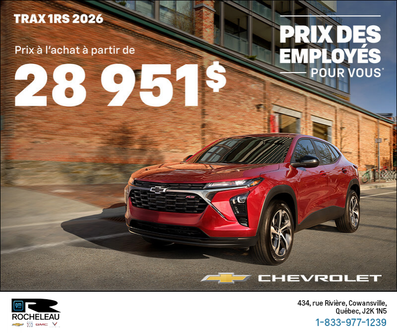 Le Chevrolet Trax 2RS 2026