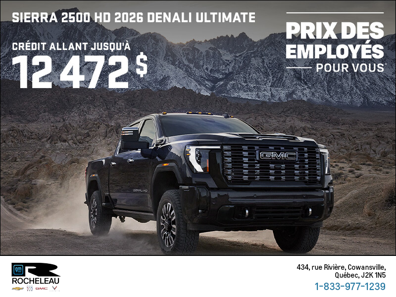 Le GMC  Sierra 2500 HD Denali Ultimate 2026