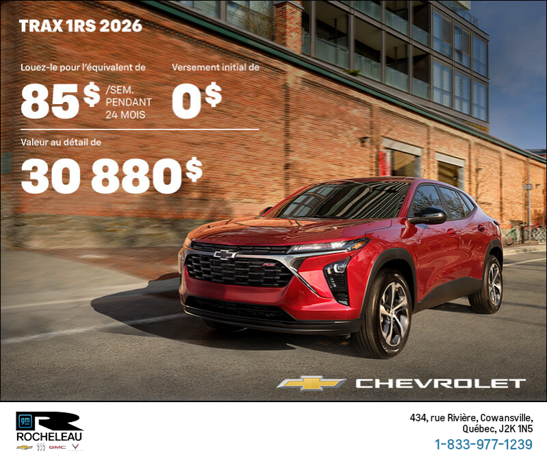 Le Chevrolet Trax 1RS 2026
