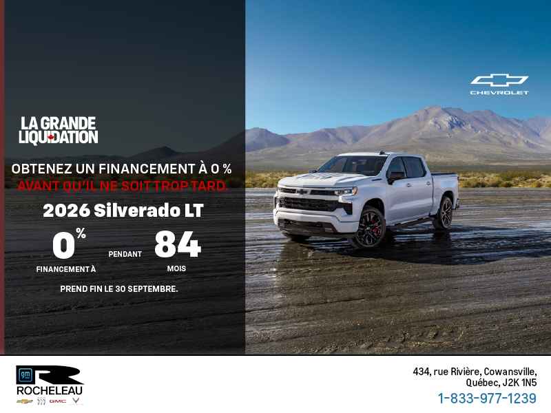 Procurez-vous le Silverado LT 2026