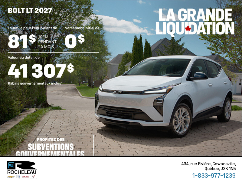 Procurez-vous le Chevrolet Bolt LT 2027