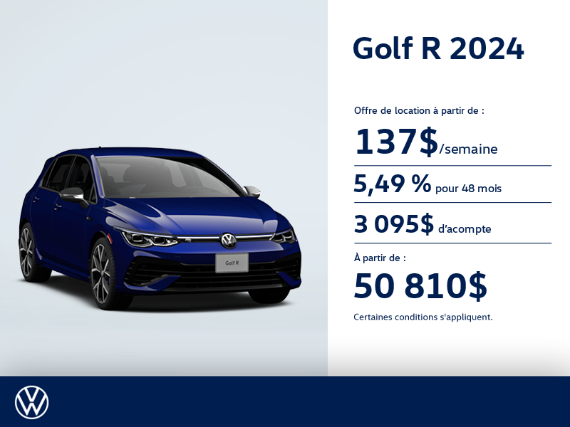 Procurez-vous la Volkswagen Golf R 2024