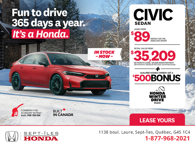 Get the 2026 Honda Civic Sedan!