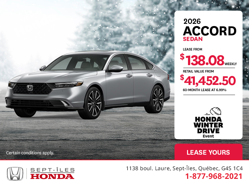 Get the 2026 Honda Accord!