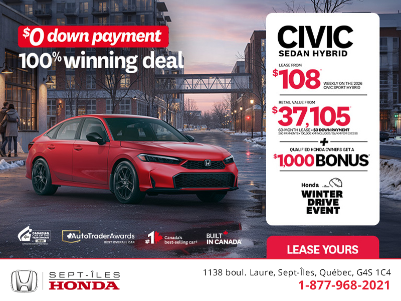 Get the 2026 Honda Civic Sedan Hybrid!