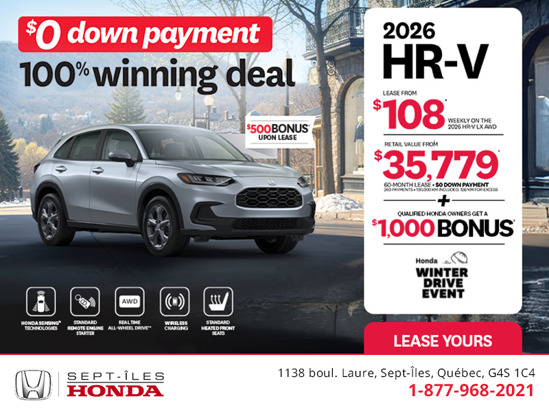 Get the 2026 Honda HR-V!