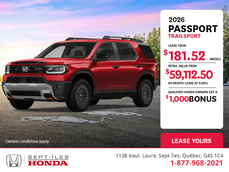 Get the 2026 Honda Passport!