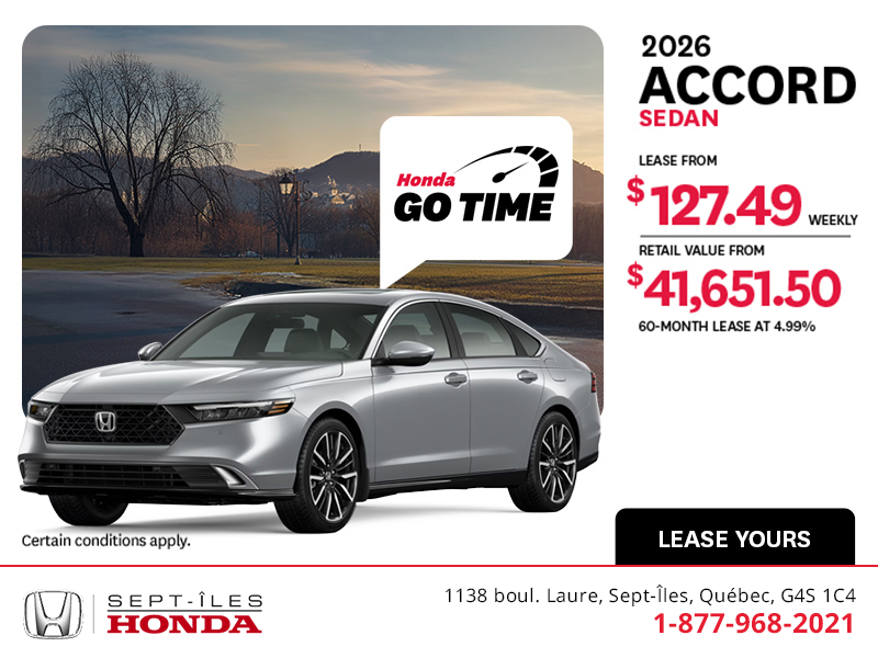 Get the 2026 Honda Accord!