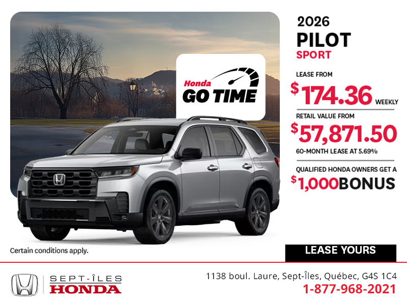 Get the 2026 Honda Pilot!