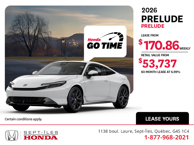 Get the 2026 Honda Prelude!
