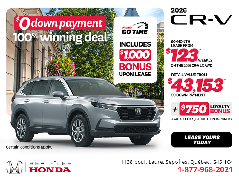 Get the 2026 Honda CR-V!