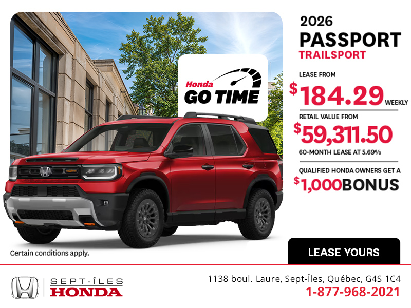 Get the 2026 Honda Passport!