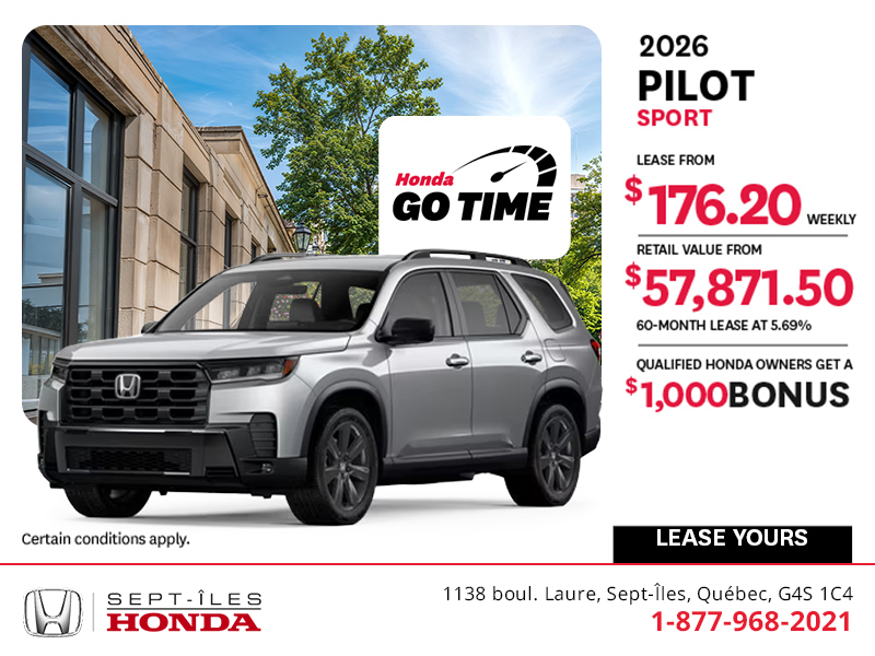 Get the 2026 Honda Pilot!