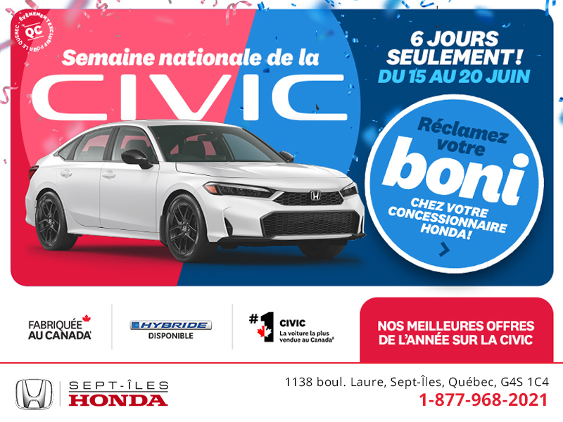 L'événement mensuel Honda !