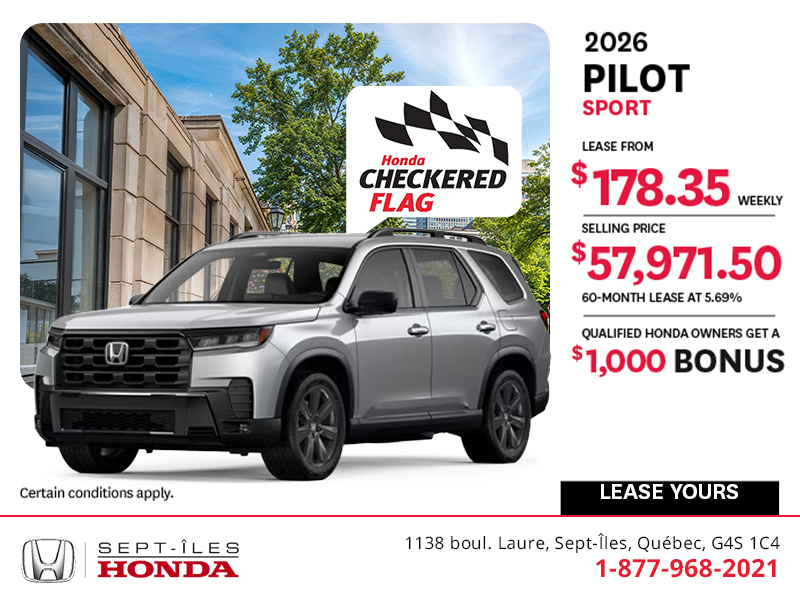 Get the 2026 Honda Pilot!