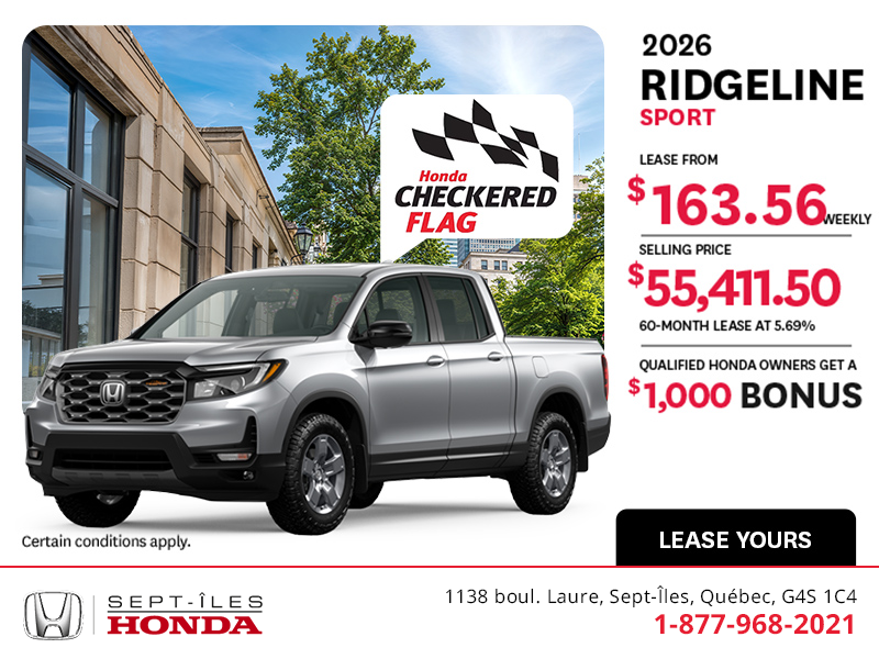Get the 2026 Honda Ridgeline!